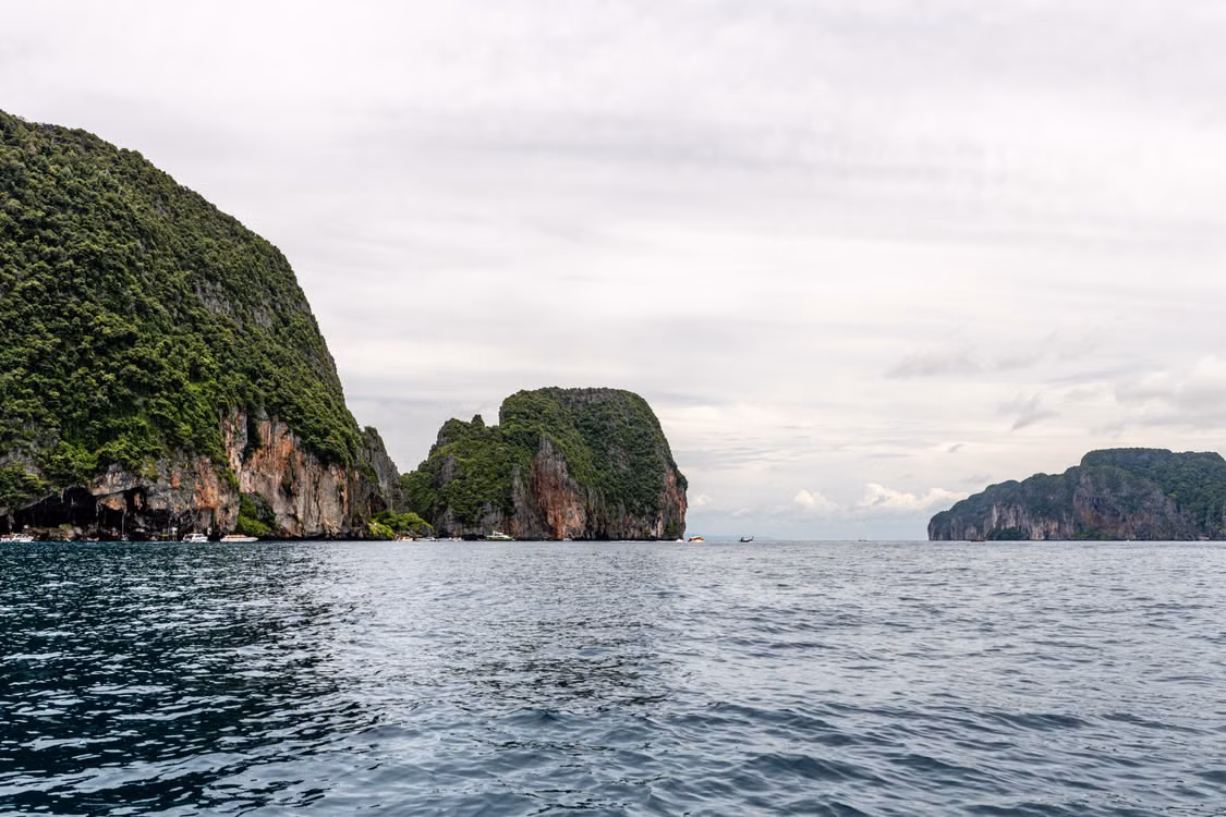 Tropical Andaman islands and limestone cliffs